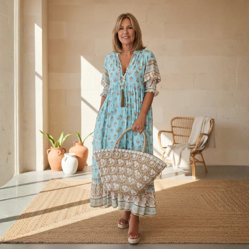 Willow | Boho Midi Dress with Tassel Detail