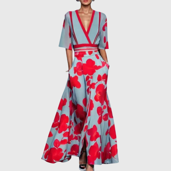 Serenella | Floral Belted Spring Dress
