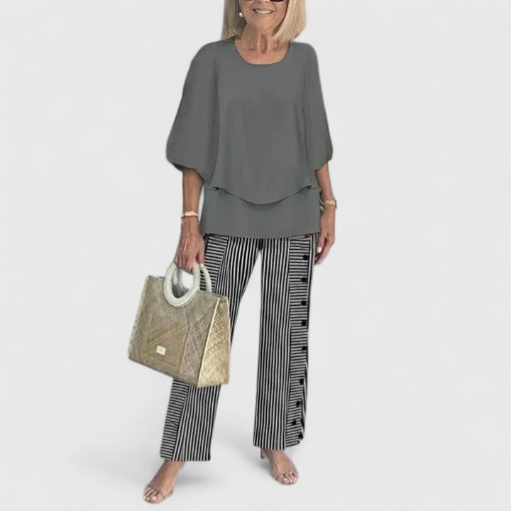 Leonora | Women's Two-Piece Top and Pants Set