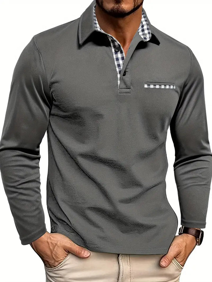 Ethan | Men's Long Sleeve Polo Shirt