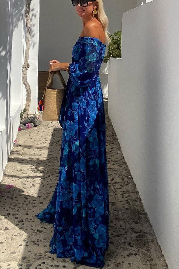 Aurora | Off Shoulder Floral Maxi Dress