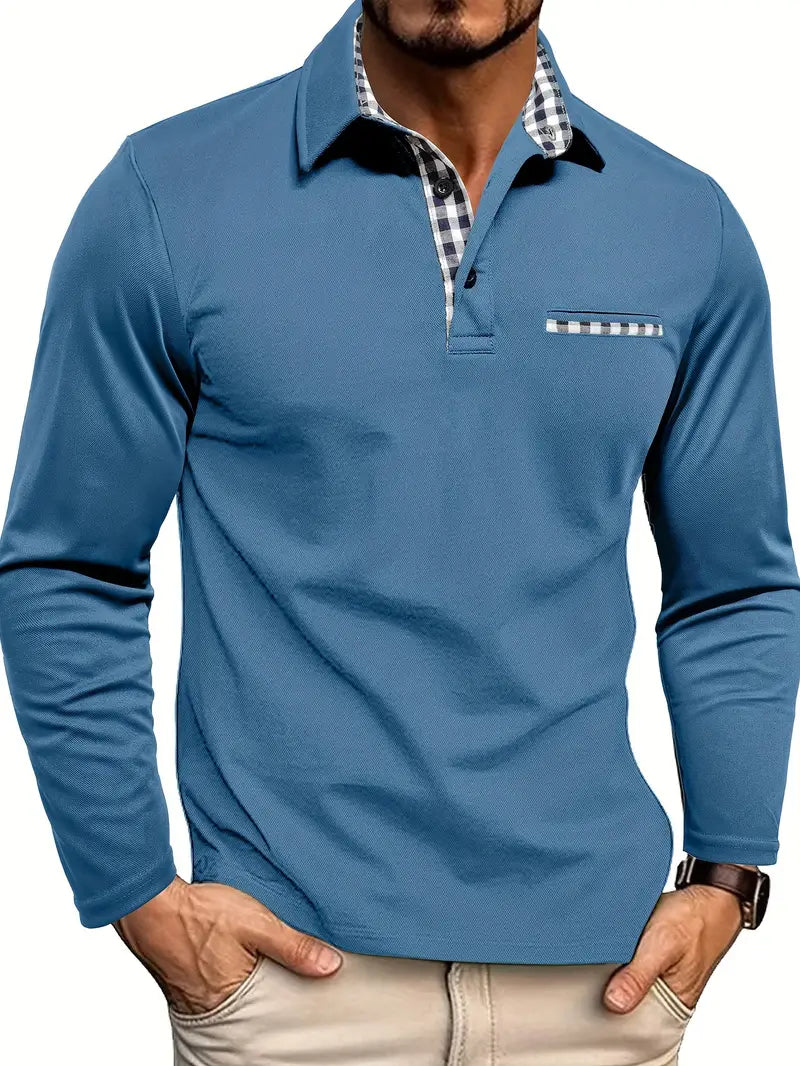 Ethan | Men's Long Sleeve Polo Shirt
