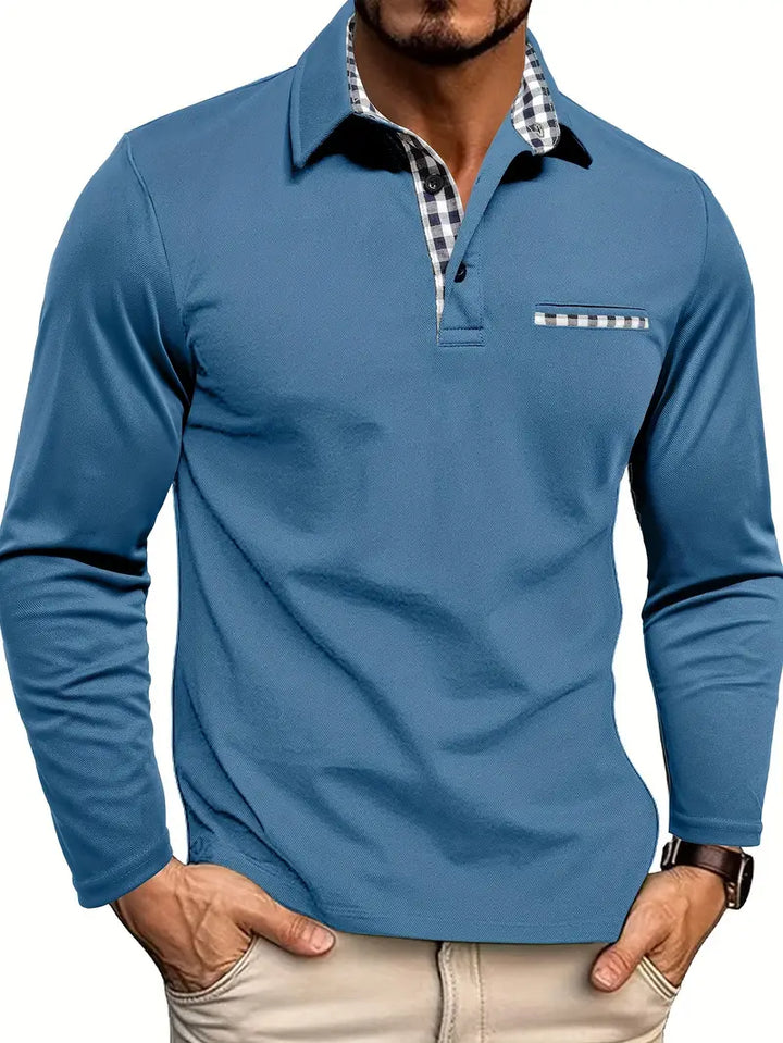 Ethan | Men's Long Sleeve Polo Shirt