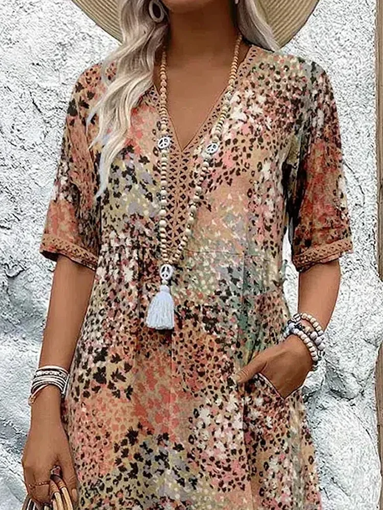 Scarlett | Floral Midi Dress with Flowy Fit