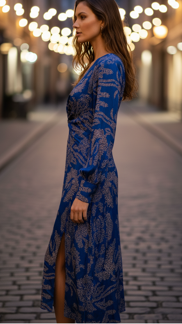 Victoria | V-Neck Elegant Midi Dress