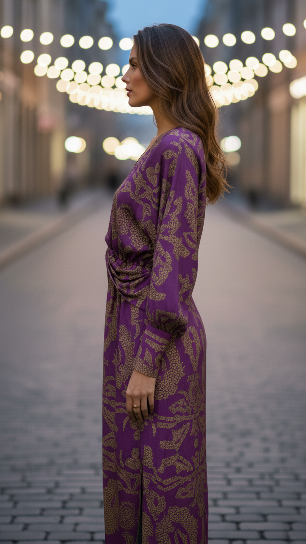Victoria | V-Neck Elegant Midi Dress