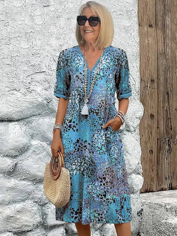 Scarlett | Floral Midi Dress with Flowy Fit