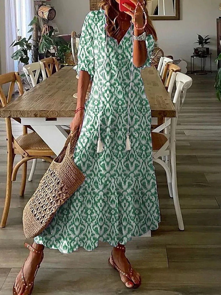 Willow | Boho Print Maxi Dress