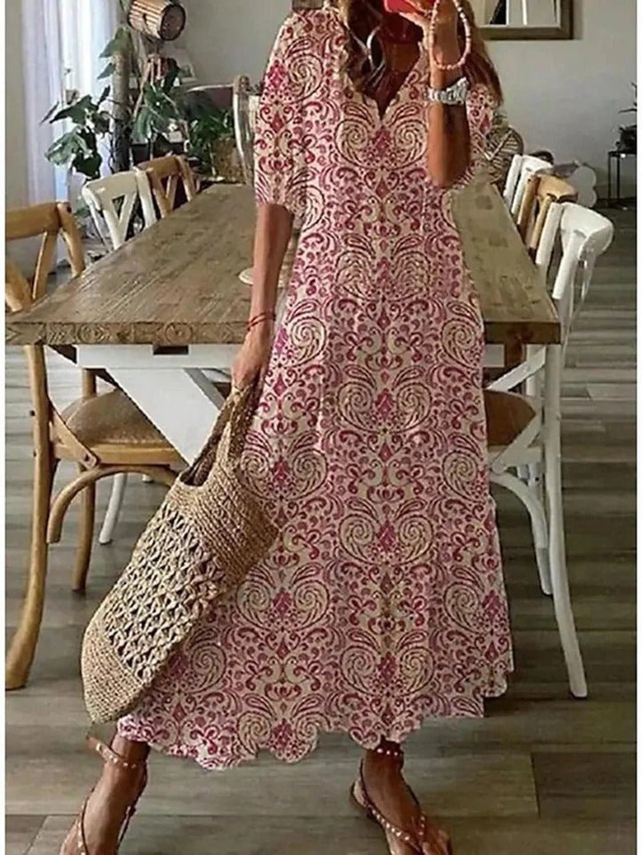 Willow | Boho Print Maxi Dress
