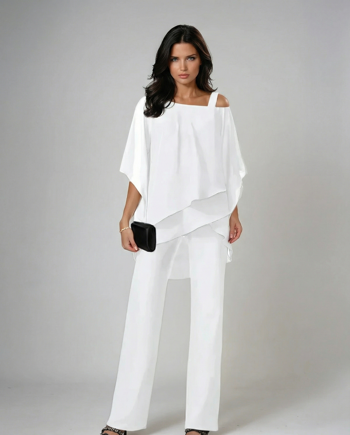 Adelaide | Women's Flowy Top and Wide Leg Pants Set