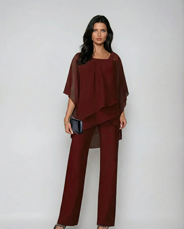 Adelaide | Women's Flowy Top and Wide Leg Pants Set