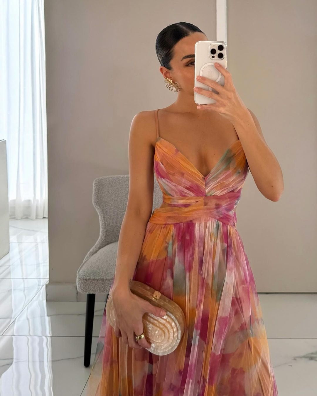 Elowen | Sheer Overlay Maxi Dress