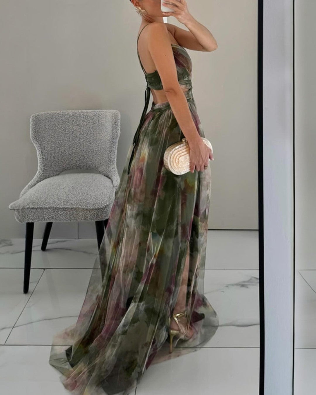 Elowen | Sheer Overlay Maxi Dress