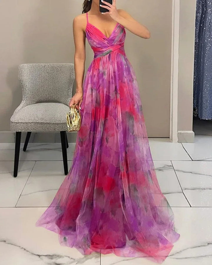 Elowen | Sheer Overlay Maxi Dress