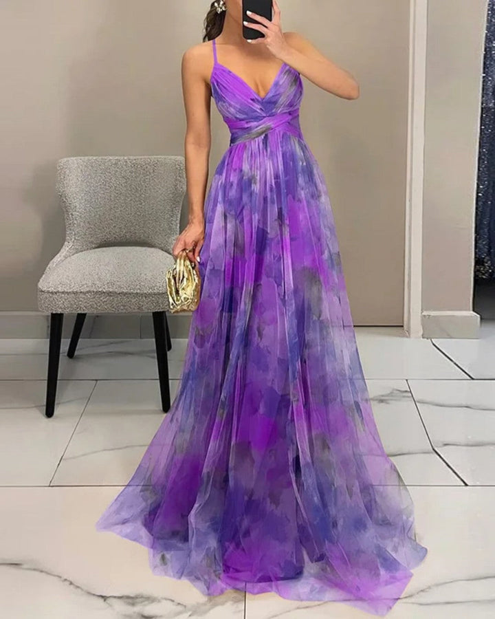 Elowen | Sheer Overlay Maxi Dress