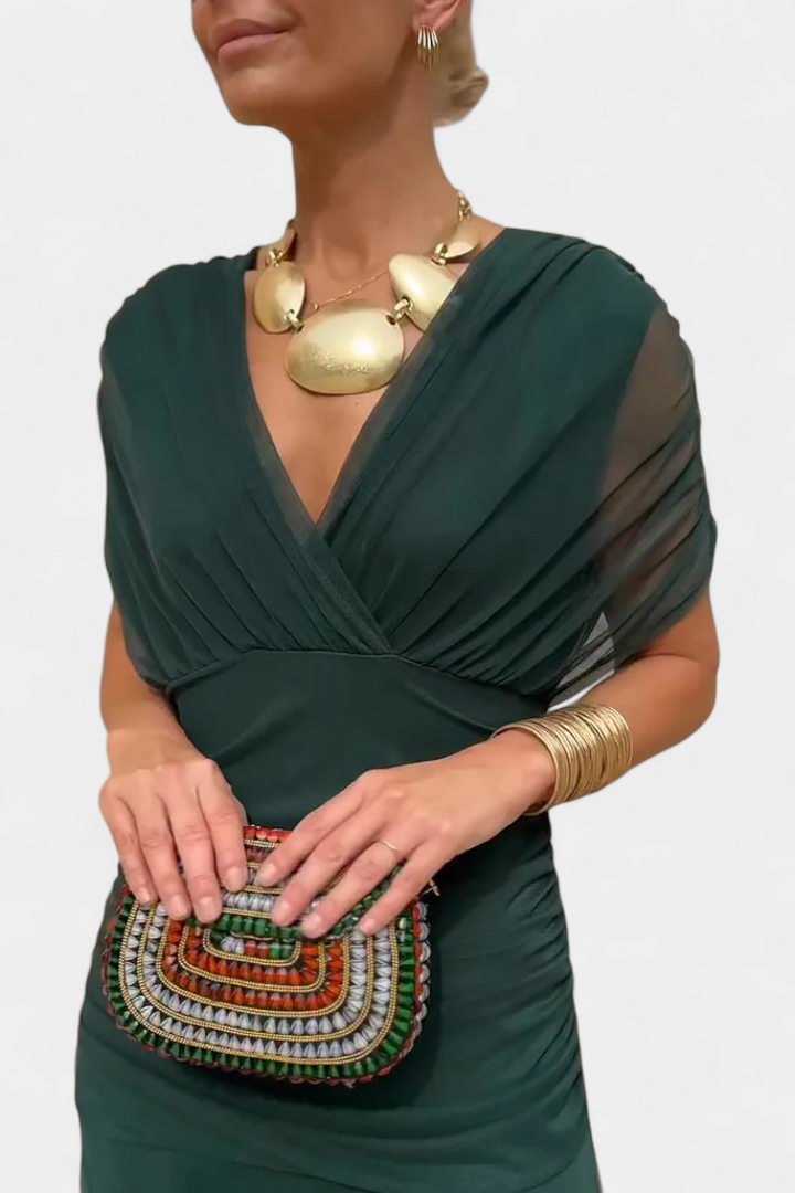 Persephone | Off-Shoulder Ruched Evening Dress