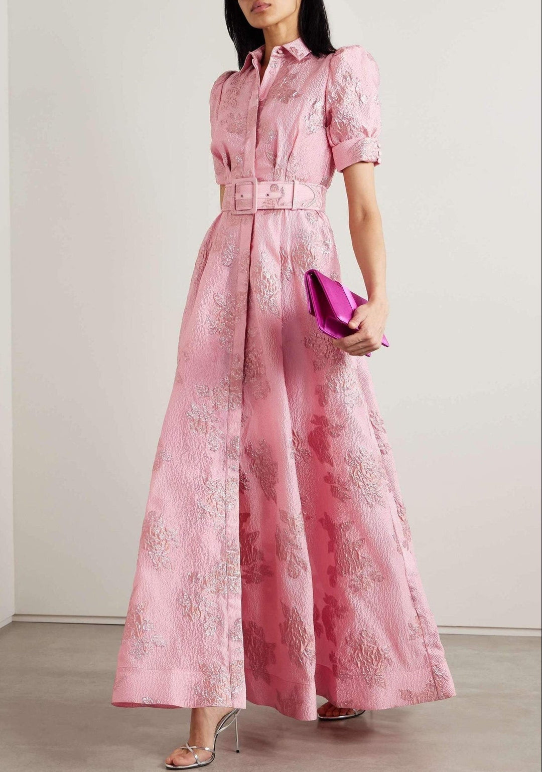 Rosalie | Floral Puff Sleeve Midi Dress