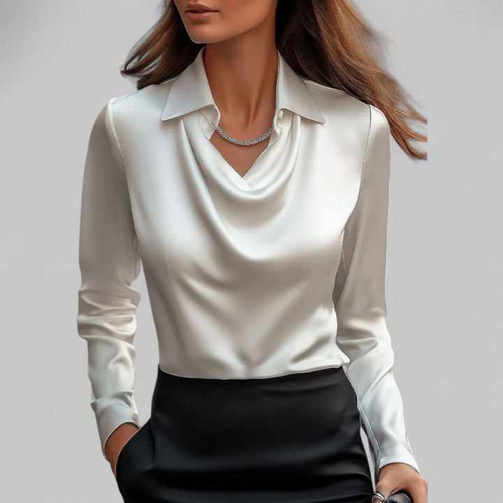 Melody | Satin Cowl Neck Blouse
