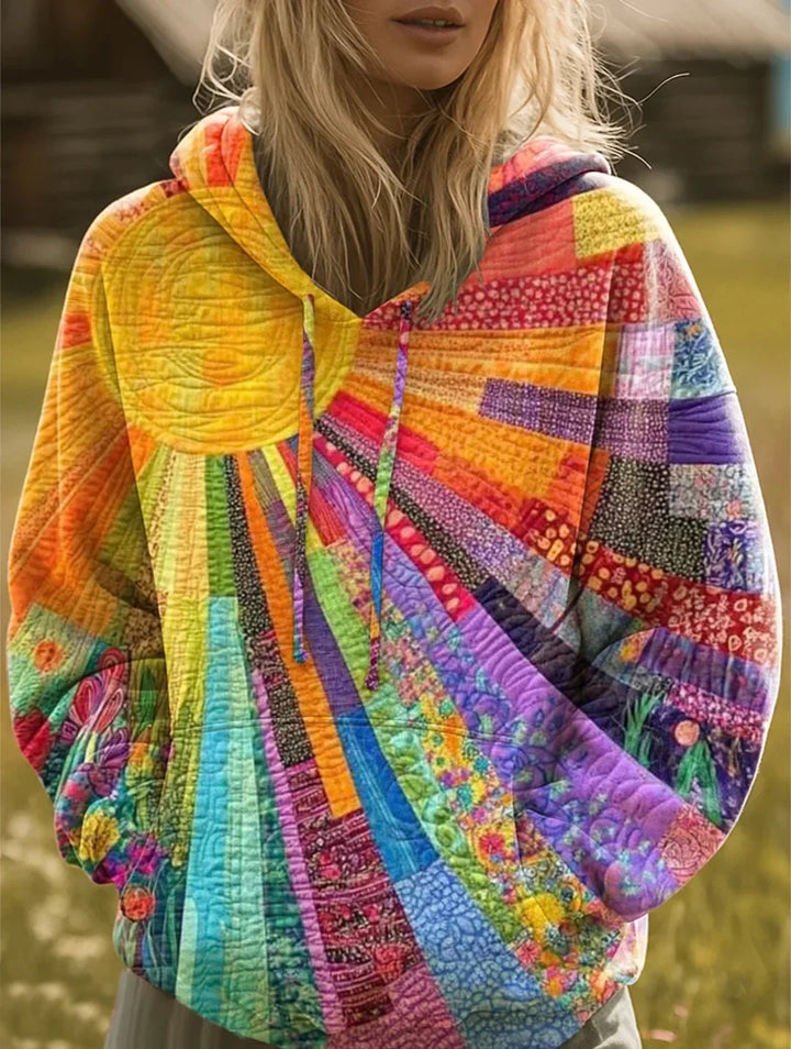 Domenica | Women's Boho Patchwork Hoodie