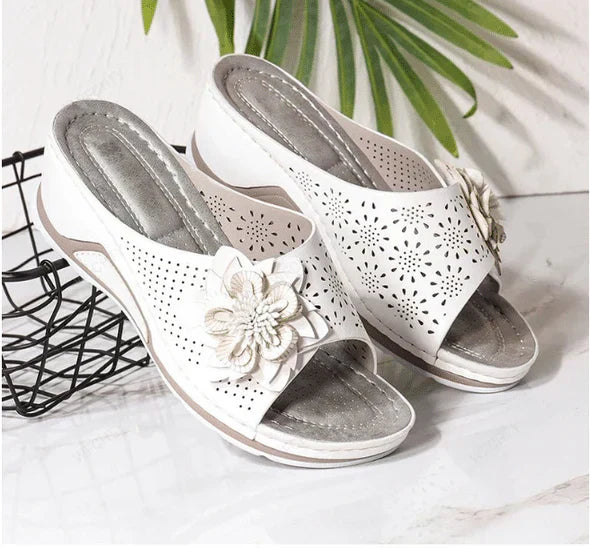 Marisella | Women's Leather Wedge Sandals with Arch Support