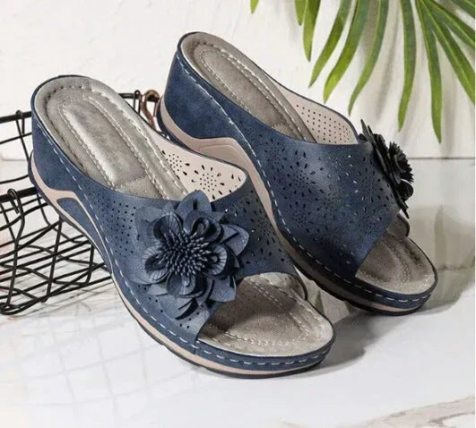 Marisella | Women's Leather Wedge Sandals with Arch Support