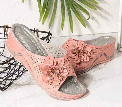 Marisella | Women's Leather Wedge Sandals with Arch Support