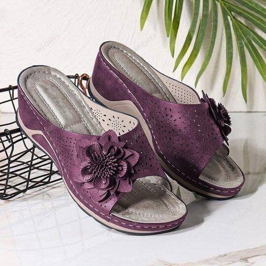 Marisella | Women's Leather Wedge Sandals with Arch Support