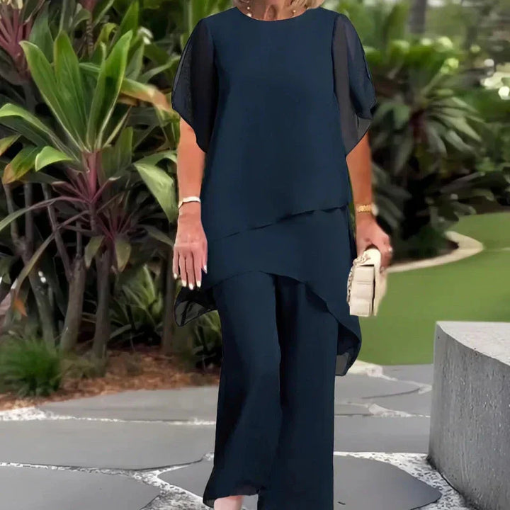 Sienna | Asymmetric Top and Wide Leg Pants Set