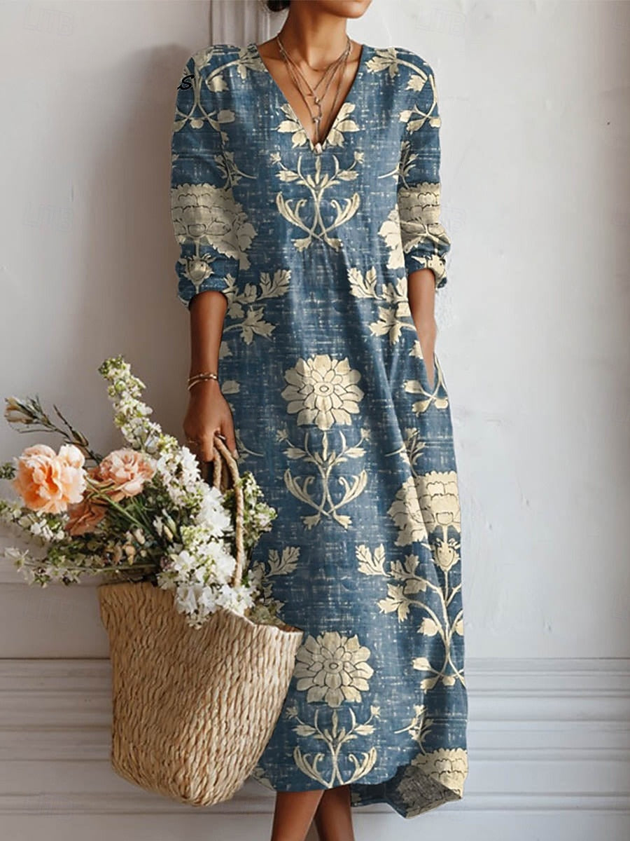 Florencia | Women's Everyday Midi Dress with Pockets