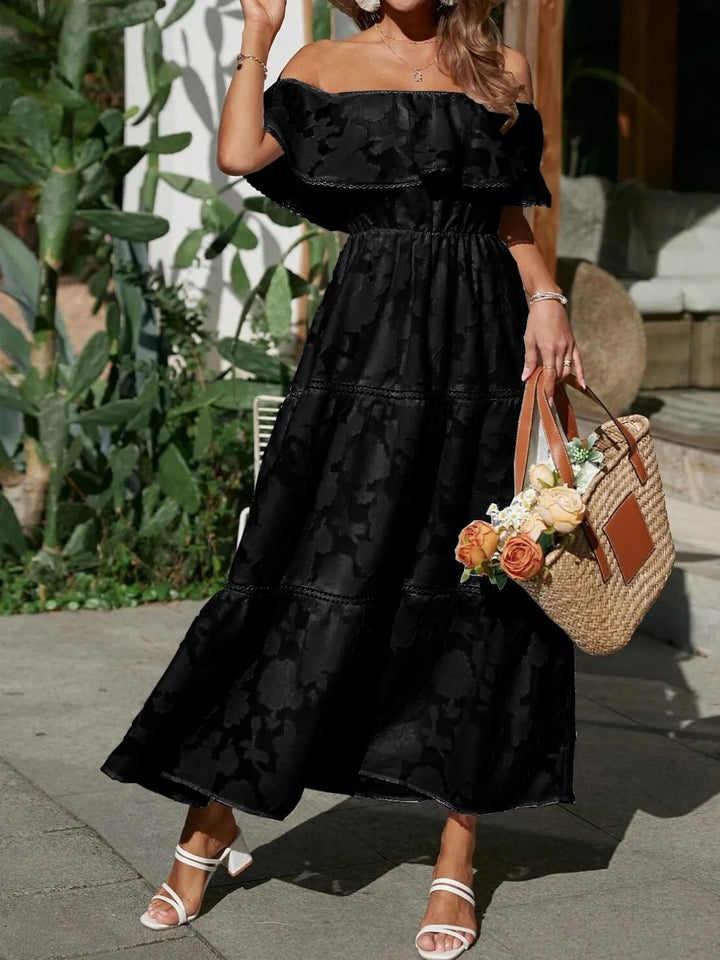 Rosalie | Off Shoulder Wedding Guest Maxi Dress