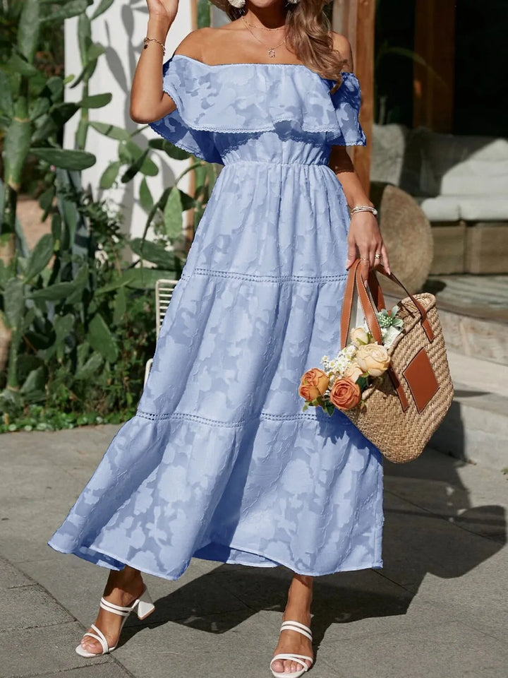 Rosalie | Off Shoulder Wedding Guest Maxi Dress