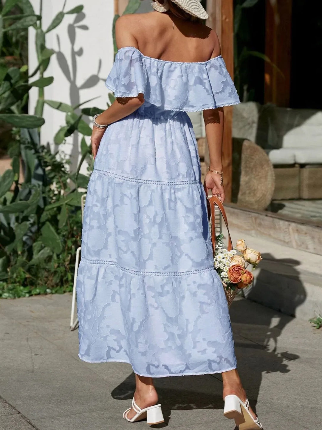 Rosalie | Off Shoulder Wedding Guest Maxi Dress